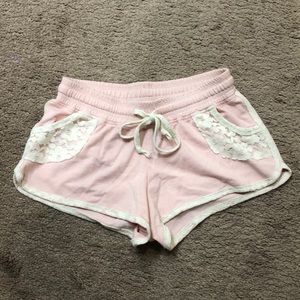Light Pink Lacey Shorts